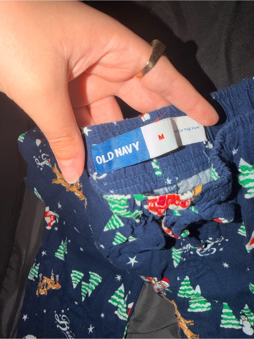 Old Navy Adults Navy Blue Holiday Pajama Pants, qty:2